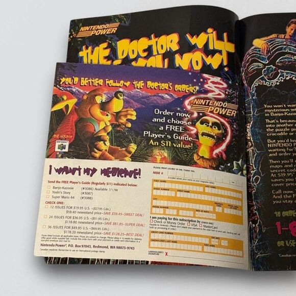 Nintendo Power Magazine Volume 109 Banjo Kazooie w/ Poster WWF Austin June 1998 - Picture 6 of 15